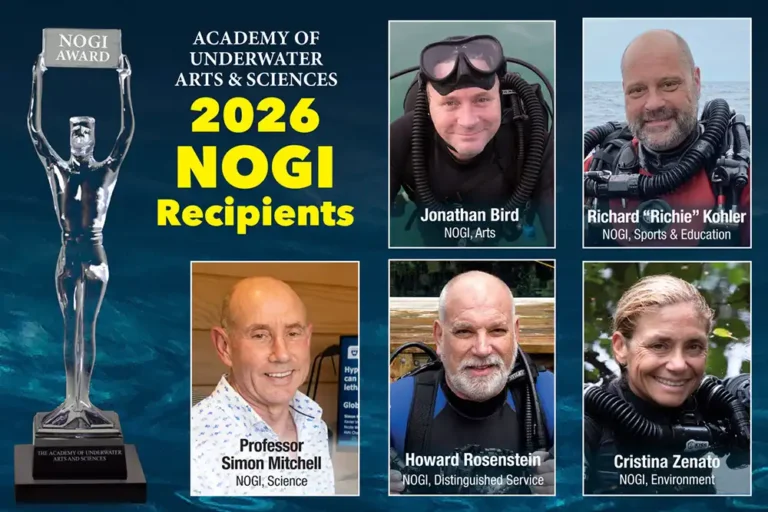 Academy of Underwater Arts & Sciences announces 2026 NOGI Award winners