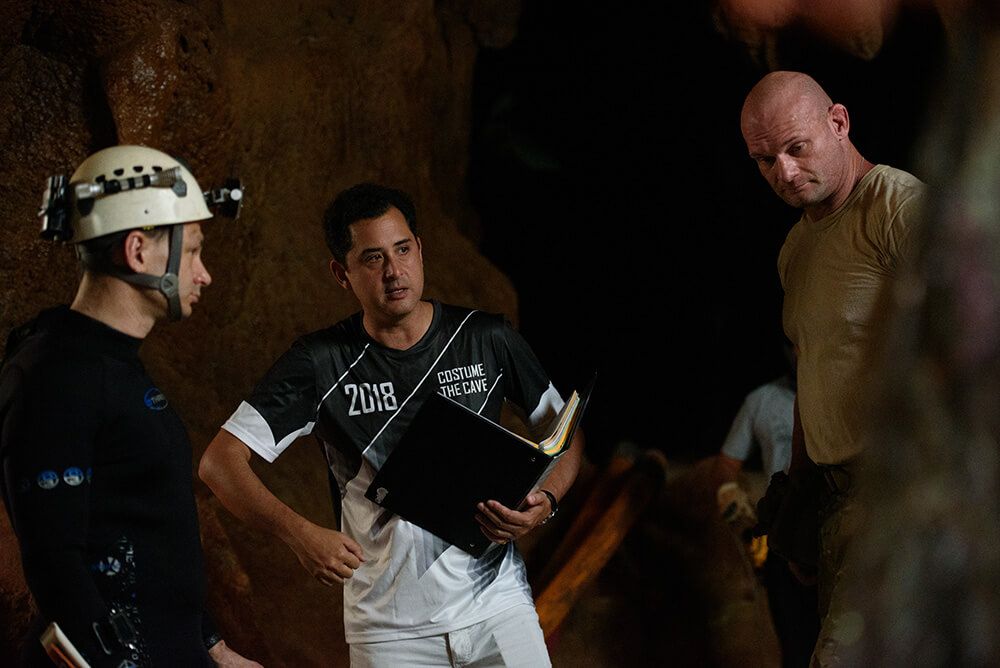 Jim Warny filming movie about thai cave rescue