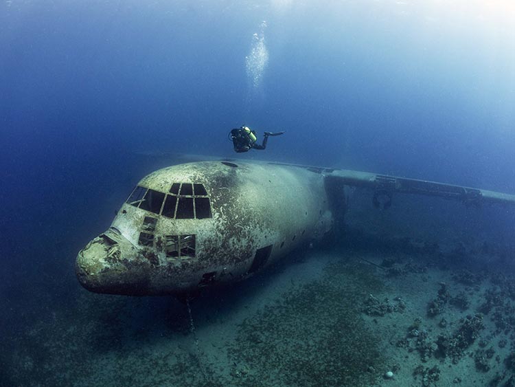 wreck of the c-130 hercules in Aqaba by Sean Chinn