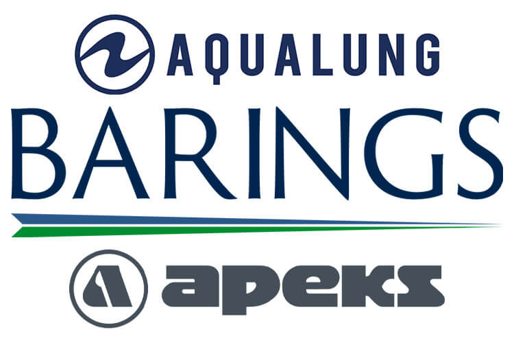 aqualung apeks barings logos