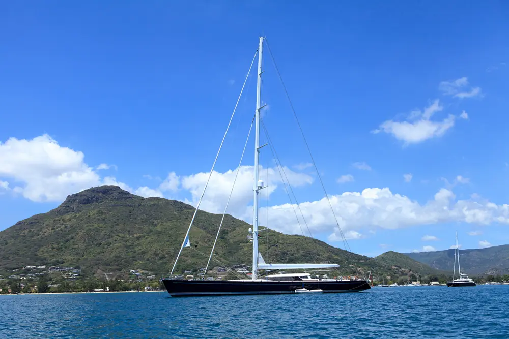 bayesian superyacht moored off sicily
