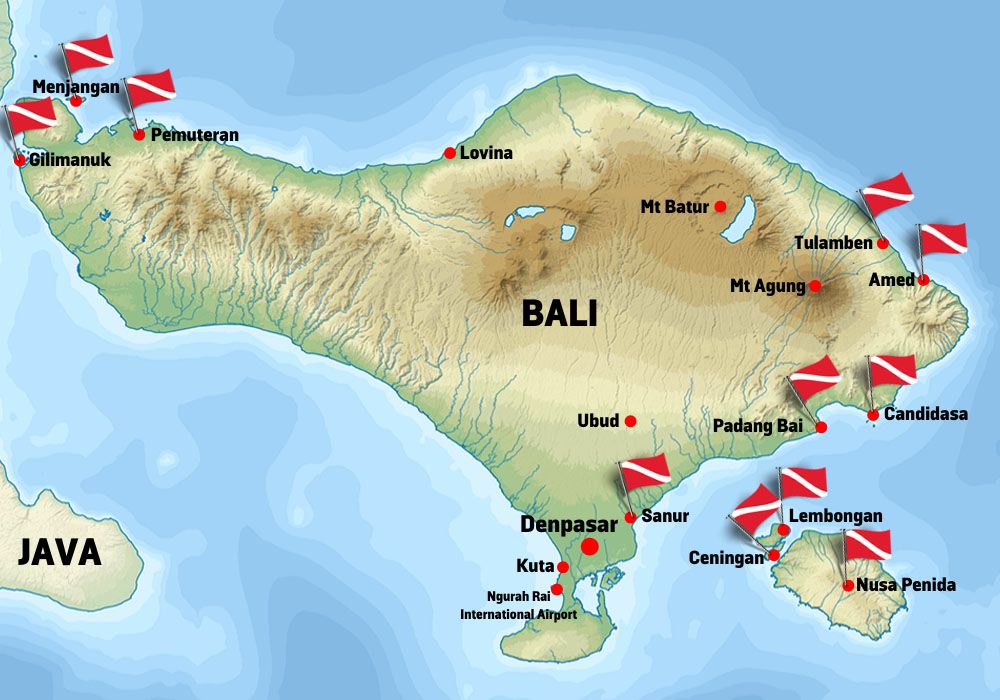 Best Of Bali Dive Map 