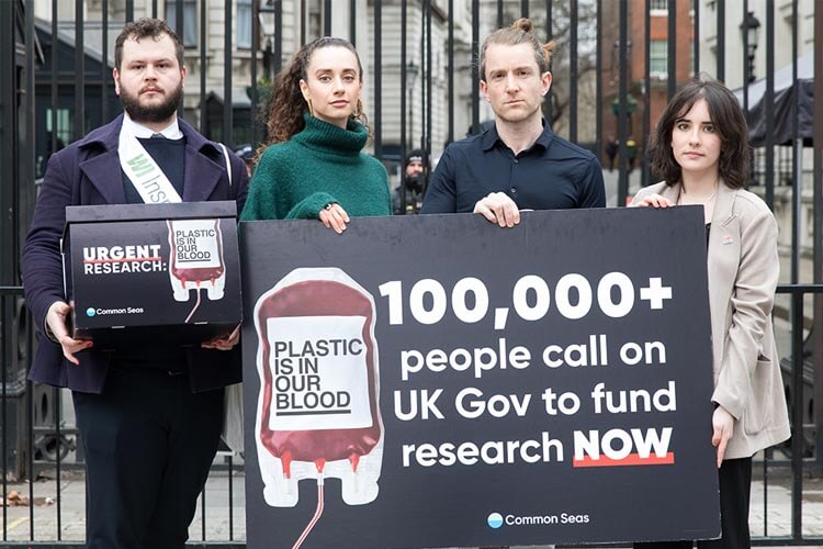 Members of the Women's Institute, Common Seas and Kids Against Plastic deliver their petition urging action over plastic pollution in blood to Parliament (Photo: supplied)