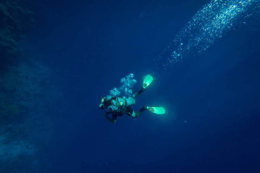 Swimming over Dahab's Blue Hole