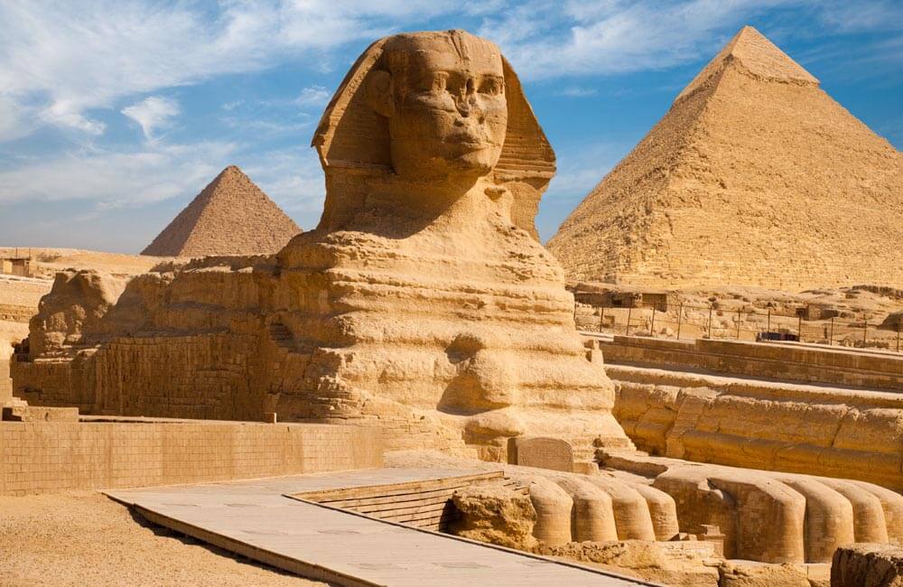 The Sphinx and Pyramids are Egypt's top tourist sights