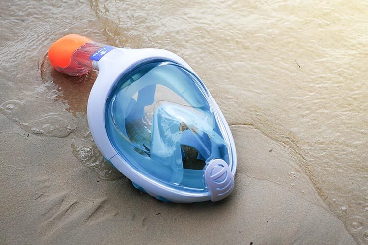 Kids Full Face Snorkel Mask Set - Adjustable No Leak Snorkeling Gear For Ages 6-14 With Camera Mount