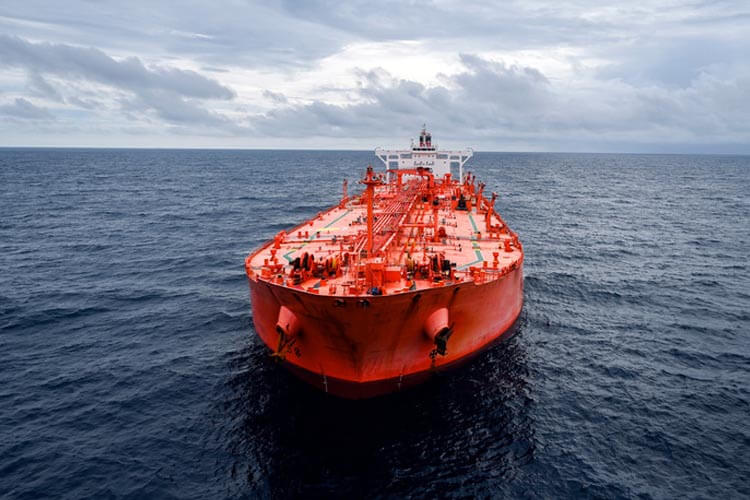 oil tanker on the north sea