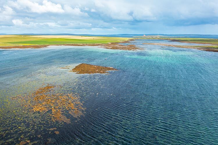 aeiral view or orkney islands
