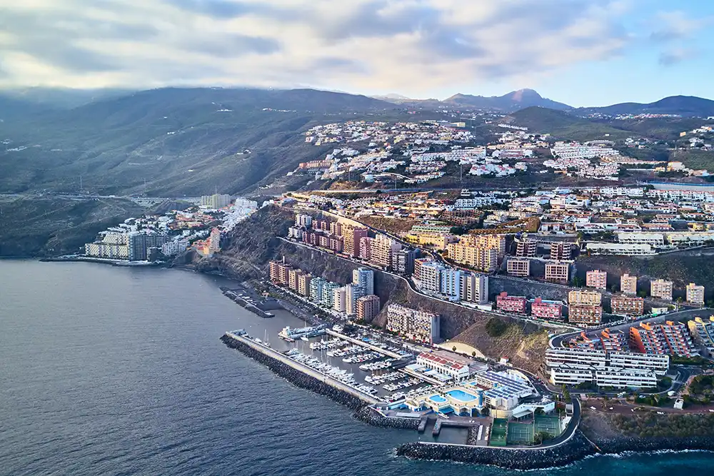 An aerial view of Radazul marina, Tenerife