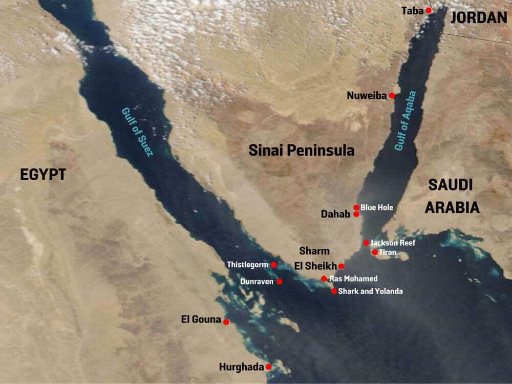 Sinai Peninsula map