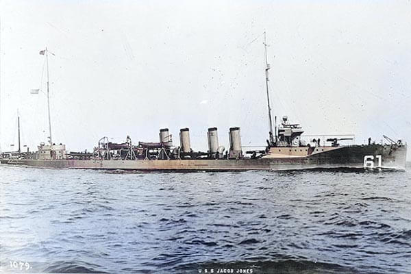 WW1 wreck of USS Jacob Jones located off UK coast