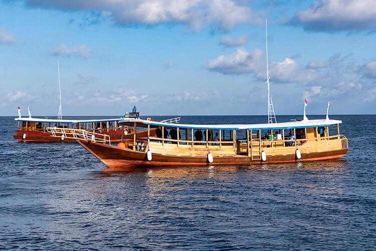 one of wakatobi resort's spacious dive boats